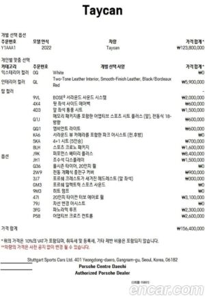 Porsche Taycan Base 2022 года из Южной Кореи
