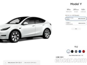 Tesla Model Y LONG RANGE 2022 года из Южной Кореи