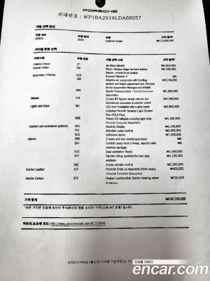 Porsche Cayenne 3.0 Coupe 2020 года из Южной Кореи