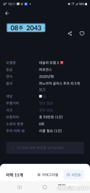 Tesla Model 3 Performance 2020 года из Южной Кореи