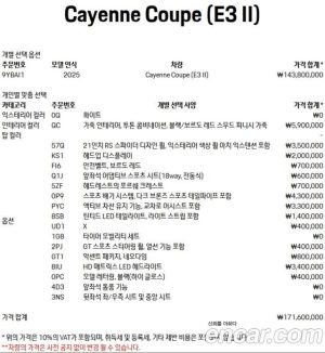 Porsche Cayenne 3.0 Coupe 2025 года из Южной Кореи